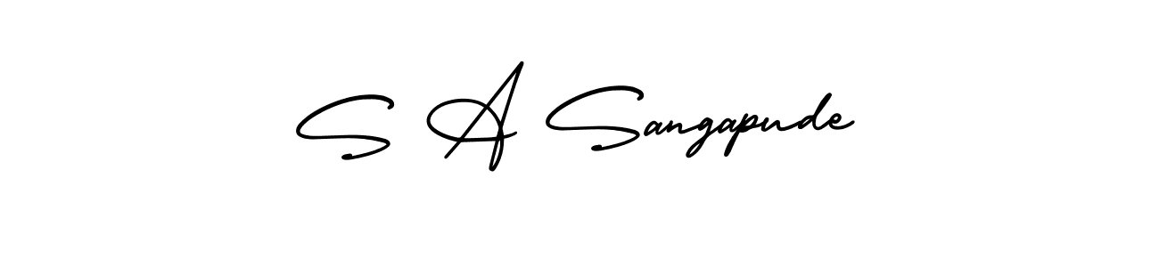 Once you've used our free online signature maker to create your best signature AmerikaSignatureDemo-Regular style, it's time to enjoy all of the benefits that S A Sangapude name signing documents. S A Sangapude signature style 3 images and pictures png