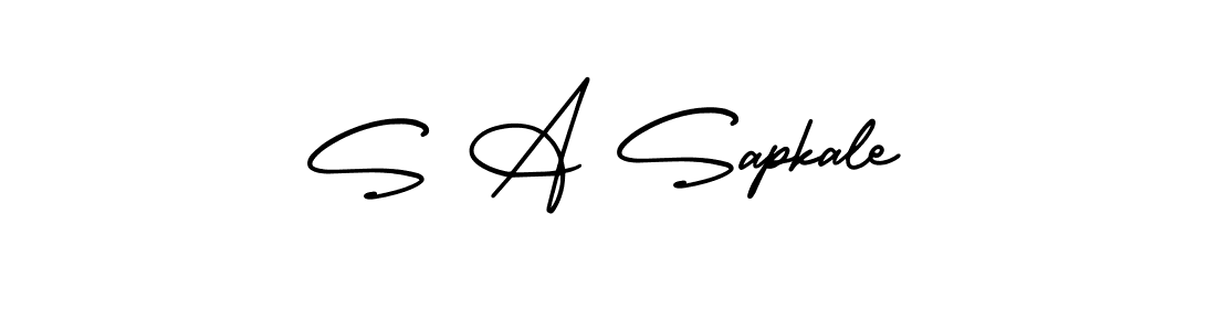 Use a signature maker to create a handwritten signature online. With this signature software, you can design (AmerikaSignatureDemo-Regular) your own signature for name S A Sapkale. S A Sapkale signature style 3 images and pictures png