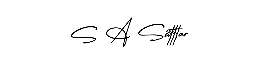 if you are searching for the best signature style for your name S A Satttar. so please give up your signature search. here we have designed multiple signature styles  using AmerikaSignatureDemo-Regular. S A Satttar signature style 3 images and pictures png