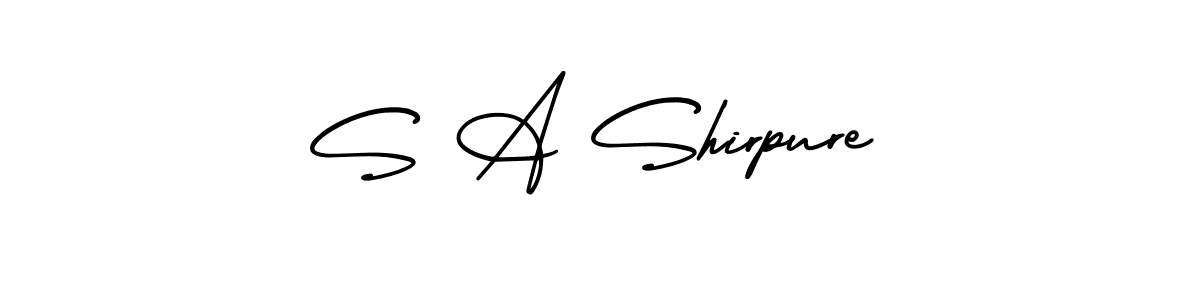 Design your own signature with our free online signature maker. With this signature software, you can create a handwritten (AmerikaSignatureDemo-Regular) signature for name S A Shirpure. S A Shirpure signature style 3 images and pictures png