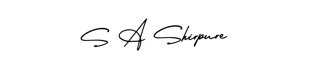 Make a beautiful signature design for name S A Shirpure. With this signature (AmerikaSignatureDemo-Regular) style, you can create a handwritten signature for free. S A Shirpure signature style 3 images and pictures png