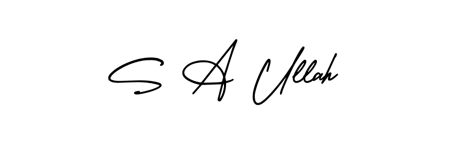 S A Ullah stylish signature style. Best Handwritten Sign (AmerikaSignatureDemo-Regular) for my name. Handwritten Signature Collection Ideas for my name S A Ullah. S A Ullah signature style 3 images and pictures png