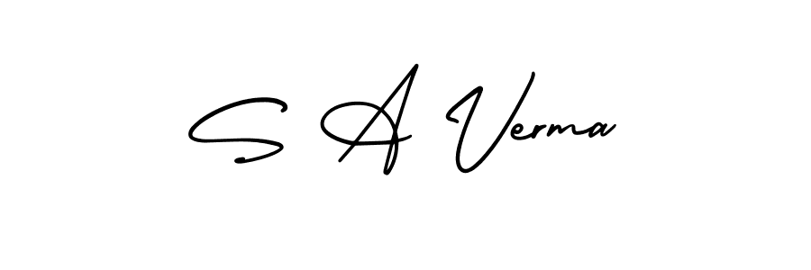 Make a beautiful signature design for name S A Verma. Use this online signature maker to create a handwritten signature for free. S A Verma signature style 3 images and pictures png