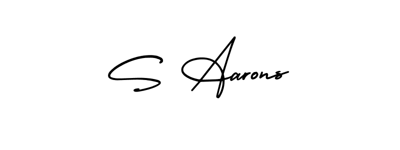 AmerikaSignatureDemo-Regular is a professional signature style that is perfect for those who want to add a touch of class to their signature. It is also a great choice for those who want to make their signature more unique. Get S Aarons name to fancy signature for free. S Aarons signature style 3 images and pictures png