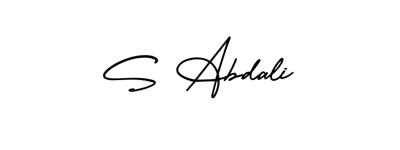 Create a beautiful signature design for name S Abdali. With this signature (AmerikaSignatureDemo-Regular) fonts, you can make a handwritten signature for free. S Abdali signature style 3 images and pictures png