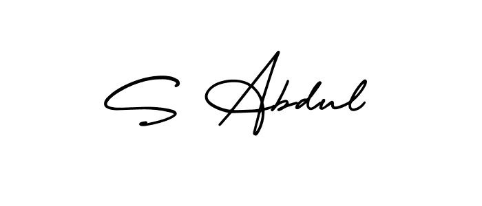 Also we have S Abdul name is the best signature style. Create professional handwritten signature collection using AmerikaSignatureDemo-Regular autograph style. S Abdul signature style 3 images and pictures png