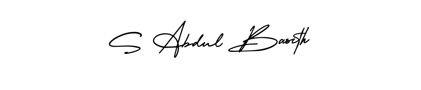 How to make S Abdul Basith name signature. Use AmerikaSignatureDemo-Regular style for creating short signs online. This is the latest handwritten sign. S Abdul Basith signature style 3 images and pictures png