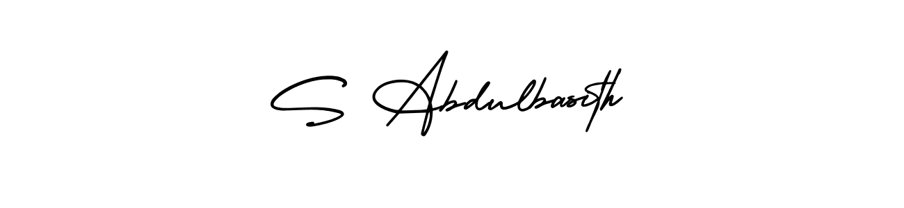 How to make S Abdulbasith name signature. Use AmerikaSignatureDemo-Regular style for creating short signs online. This is the latest handwritten sign. S Abdulbasith signature style 3 images and pictures png