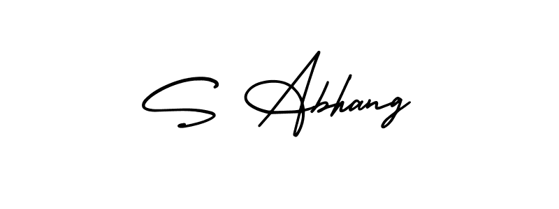 How to Draw S Abhang signature style? AmerikaSignatureDemo-Regular is a latest design signature styles for name S Abhang. S Abhang signature style 3 images and pictures png