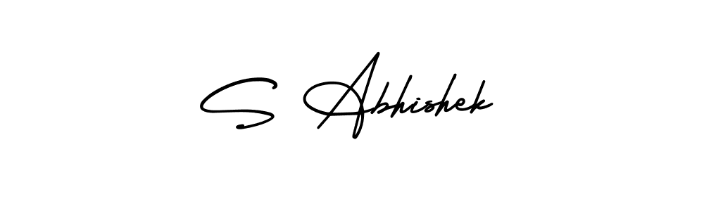 Design your own signature with our free online signature maker. With this signature software, you can create a handwritten (AmerikaSignatureDemo-Regular) signature for name S Abhishek. S Abhishek signature style 3 images and pictures png