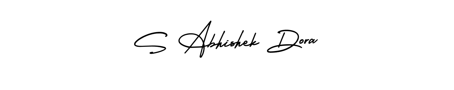 Make a beautiful signature design for name S Abhishek Dora. With this signature (AmerikaSignatureDemo-Regular) style, you can create a handwritten signature for free. S Abhishek Dora signature style 3 images and pictures png