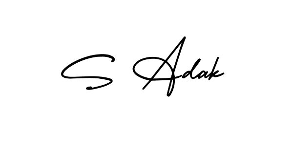 How to Draw S Adak signature style? AmerikaSignatureDemo-Regular is a latest design signature styles for name S Adak. S Adak signature style 3 images and pictures png