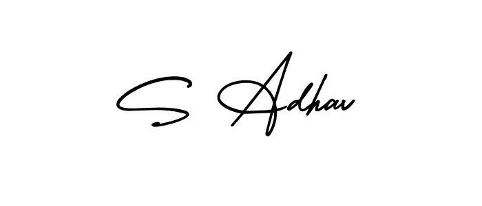 Create a beautiful signature design for name S Adhav. With this signature (AmerikaSignatureDemo-Regular) fonts, you can make a handwritten signature for free. S Adhav signature style 3 images and pictures png