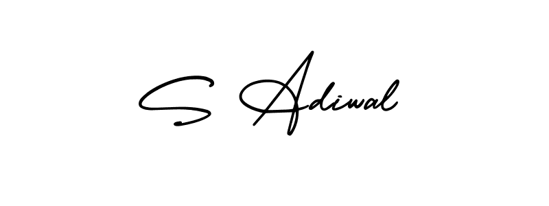if you are searching for the best signature style for your name S Adiwal. so please give up your signature search. here we have designed multiple signature styles  using AmerikaSignatureDemo-Regular. S Adiwal signature style 3 images and pictures png