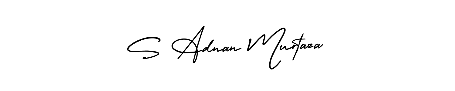 This is the best signature style for the S Adnan Murtaza name. Also you like these signature font (AmerikaSignatureDemo-Regular). Mix name signature. S Adnan Murtaza signature style 3 images and pictures png