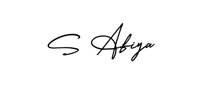 Create a beautiful signature design for name S Afiya. With this signature (AmerikaSignatureDemo-Regular) fonts, you can make a handwritten signature for free. S Afiya signature style 3 images and pictures png