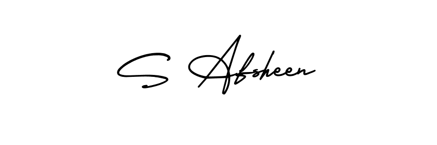 Make a beautiful signature design for name S Afsheen. With this signature (AmerikaSignatureDemo-Regular) style, you can create a handwritten signature for free. S Afsheen signature style 3 images and pictures png