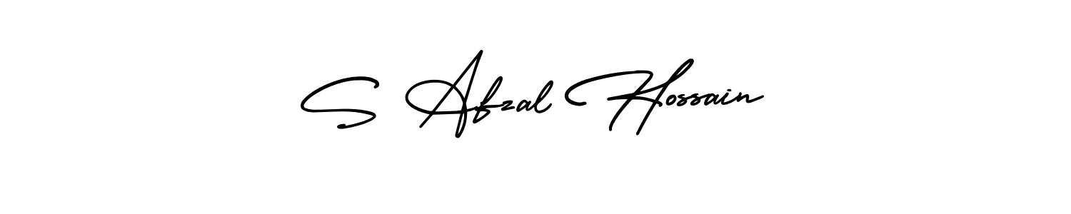 if you are searching for the best signature style for your name S Afzal Hossain. so please give up your signature search. here we have designed multiple signature styles  using AmerikaSignatureDemo-Regular. S Afzal Hossain signature style 3 images and pictures png