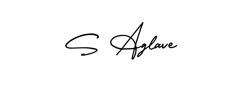 Create a beautiful signature design for name S Aglave. With this signature (AmerikaSignatureDemo-Regular) fonts, you can make a handwritten signature for free. S Aglave signature style 3 images and pictures png
