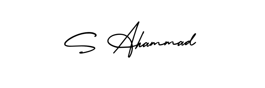 Similarly AmerikaSignatureDemo-Regular is the best handwritten signature design. Signature creator online .You can use it as an online autograph creator for name S Ahammad. S Ahammad signature style 3 images and pictures png