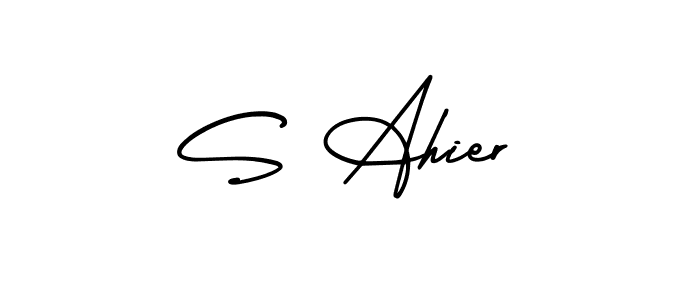 Also we have S Ahier name is the best signature style. Create professional handwritten signature collection using AmerikaSignatureDemo-Regular autograph style. S Ahier signature style 3 images and pictures png