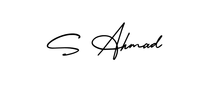 How to Draw S Ahmad signature style? AmerikaSignatureDemo-Regular is a latest design signature styles for name S Ahmad. S Ahmad signature style 3 images and pictures png