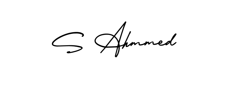 Also we have S Ahmmed name is the best signature style. Create professional handwritten signature collection using AmerikaSignatureDemo-Regular autograph style. S Ahmmed signature style 3 images and pictures png