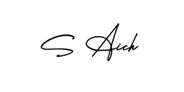 Create a beautiful signature design for name S Aich. With this signature (AmerikaSignatureDemo-Regular) fonts, you can make a handwritten signature for free. S Aich signature style 3 images and pictures png