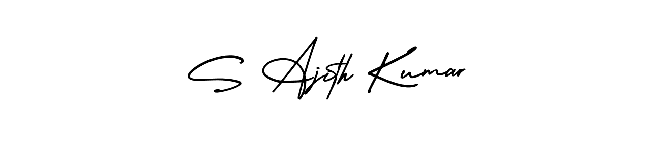 Also we have S Ajith Kumar name is the best signature style. Create professional handwritten signature collection using AmerikaSignatureDemo-Regular autograph style. S Ajith Kumar signature style 3 images and pictures png