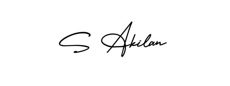Also we have S Akilan name is the best signature style. Create professional handwritten signature collection using AmerikaSignatureDemo-Regular autograph style. S Akilan signature style 3 images and pictures png