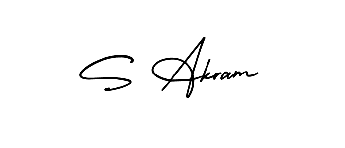 Also You can easily find your signature by using the search form. We will create S Akram name handwritten signature images for you free of cost using AmerikaSignatureDemo-Regular sign style. S Akram signature style 3 images and pictures png