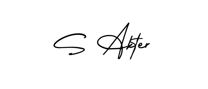 Best and Professional Signature Style for S Akter. AmerikaSignatureDemo-Regular Best Signature Style Collection. S Akter signature style 3 images and pictures png