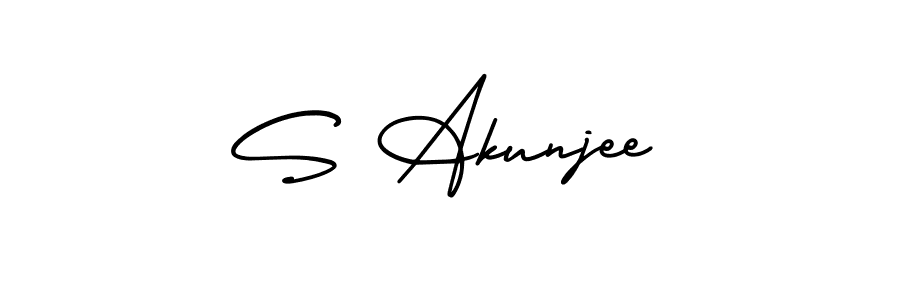 Make a short S Akunjee signature style. Manage your documents anywhere anytime using AmerikaSignatureDemo-Regular. Create and add eSignatures, submit forms, share and send files easily. S Akunjee signature style 3 images and pictures png