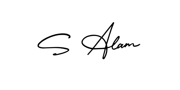 Also we have S Alam name is the best signature style. Create professional handwritten signature collection using AmerikaSignatureDemo-Regular autograph style. S Alam signature style 3 images and pictures png