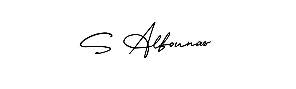 Also we have S Alfounas name is the best signature style. Create professional handwritten signature collection using AmerikaSignatureDemo-Regular autograph style. S Alfounas signature style 3 images and pictures png