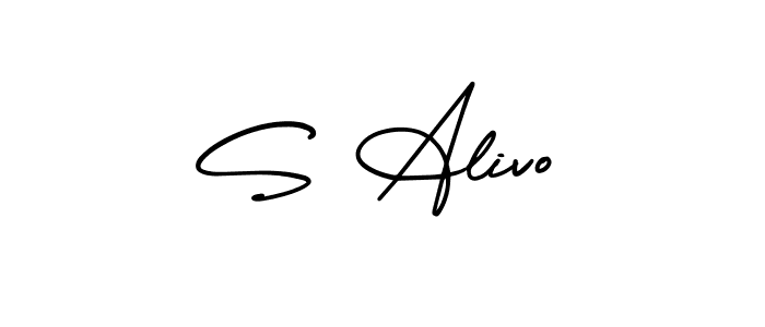 S Alivo stylish signature style. Best Handwritten Sign (AmerikaSignatureDemo-Regular) for my name. Handwritten Signature Collection Ideas for my name S Alivo. S Alivo signature style 3 images and pictures png