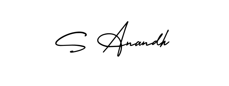 Check out images of Autograph of S Anandh name. Actor S Anandh Signature Style. AmerikaSignatureDemo-Regular is a professional sign style online. S Anandh signature style 3 images and pictures png