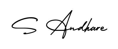 The AmerikaSignatureDemo-Regular lettering style adds unique flourish to name S Andhare. Stand out with a custom digital autograph made in seconds. S Andhare signature style 3 images and pictures png