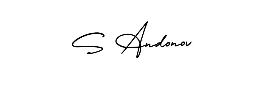 It looks lik you need a new signature style for name S Andonov. Design unique handwritten (AmerikaSignatureDemo-Regular) signature with our free signature maker in just a few clicks. S Andonov signature style 3 images and pictures png