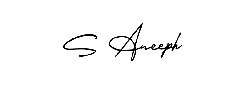 if you are searching for the best signature style for your name S Aneeph. so please give up your signature search. here we have designed multiple signature styles  using AmerikaSignatureDemo-Regular. S Aneeph signature style 3 images and pictures png