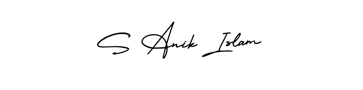 Make a beautiful signature design for name S Anik Islam. Use this online signature maker to create a handwritten signature for free. S Anik Islam signature style 3 images and pictures png