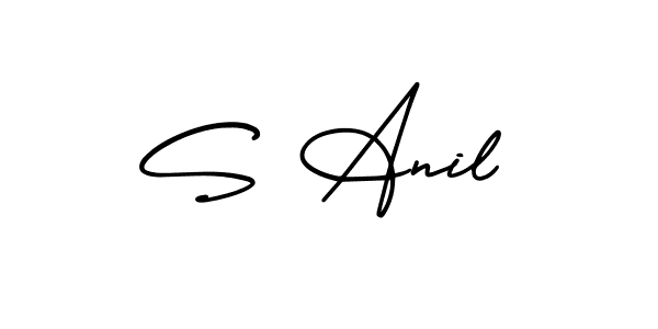 How to Draw S Anil signature style? AmerikaSignatureDemo-Regular is a latest design signature styles for name S Anil. S Anil signature style 3 images and pictures png