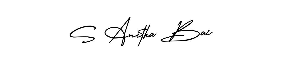 How to Draw S Anitha Bai signature style? AmerikaSignatureDemo-Regular is a latest design signature styles for name S Anitha Bai. S Anitha Bai signature style 3 images and pictures png