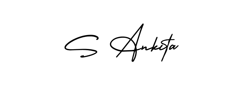 How to make S Ankita signature? AmerikaSignatureDemo-Regular is a professional autograph style. Create handwritten signature for S Ankita name. S Ankita signature style 3 images and pictures png