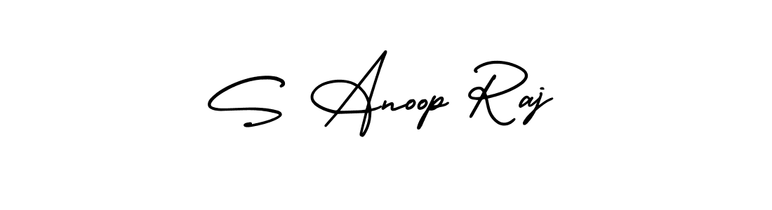 Create a beautiful signature design for name S Anoop Raj. With this signature (AmerikaSignatureDemo-Regular) fonts, you can make a handwritten signature for free. S Anoop Raj signature style 3 images and pictures png