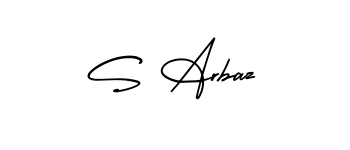 S Arbaz stylish signature style. Best Handwritten Sign (AmerikaSignatureDemo-Regular) for my name. Handwritten Signature Collection Ideas for my name S Arbaz. S Arbaz signature style 3 images and pictures png
