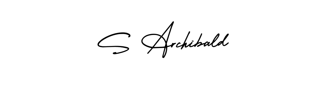 S Archibald stylish signature style. Best Handwritten Sign (AmerikaSignatureDemo-Regular) for my name. Handwritten Signature Collection Ideas for my name S Archibald. S Archibald signature style 3 images and pictures png