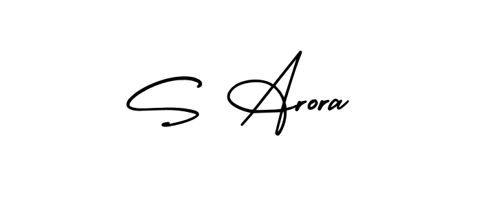This is the best signature style for the S Arora name. Also you like these signature font (AmerikaSignatureDemo-Regular). Mix name signature. S Arora signature style 3 images and pictures png