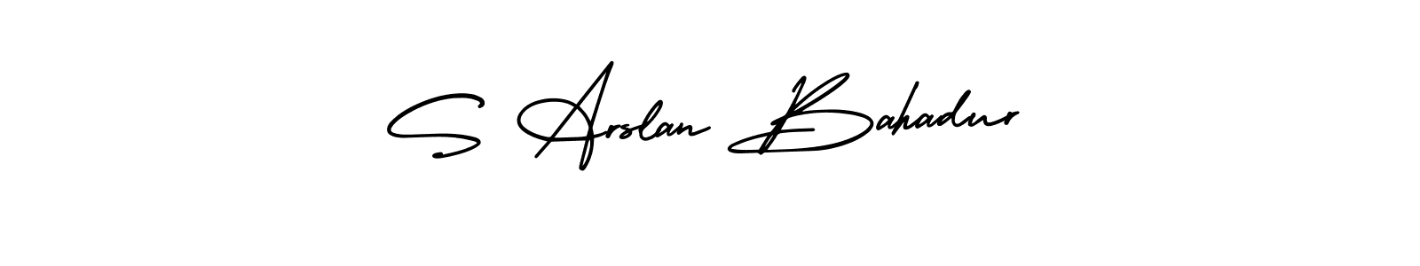 You can use this online signature creator to create a handwritten signature for the name S Arslan Bahadur. This is the best online autograph maker. S Arslan Bahadur signature style 3 images and pictures png