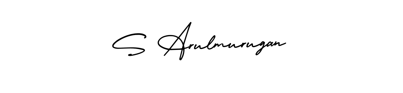 The best way (AmerikaSignatureDemo-Regular) to make a short signature is to pick only two or three words in your name. The name S Arulmurugan include a total of six letters. For converting this name. S Arulmurugan signature style 3 images and pictures png